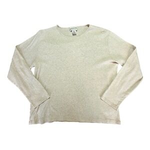 Pendleton Long‎ Sleeve Crewneck Shirt Oatmeal XL 100% Cotton Classic Casual